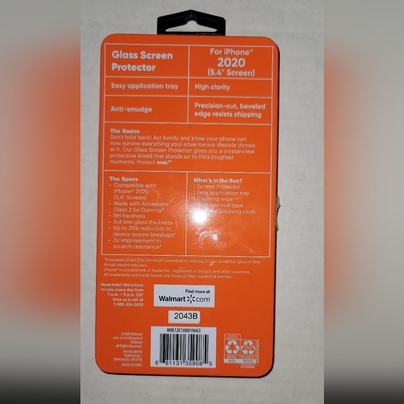 iPhone 12 Mini Glass Screen Protector Microbial Protection 9H Hardness 2020 5.4 - Picture 2 of 3